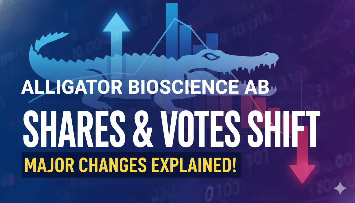 Graph showing upward trend in share count for Alligator Bioscience AB.