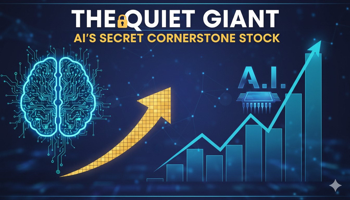 Close-up of advanced semiconductor memory chips glowing with blue light, representing AI technology innovation.