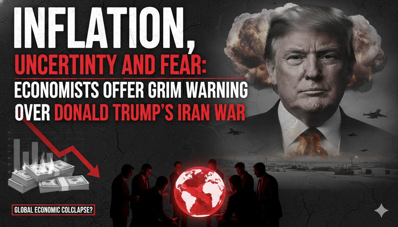 Graph showing rising oil prices and inflation amid U.S.-Iran conflict